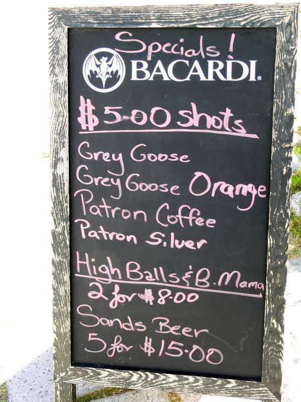 Bar Service Prices may vary