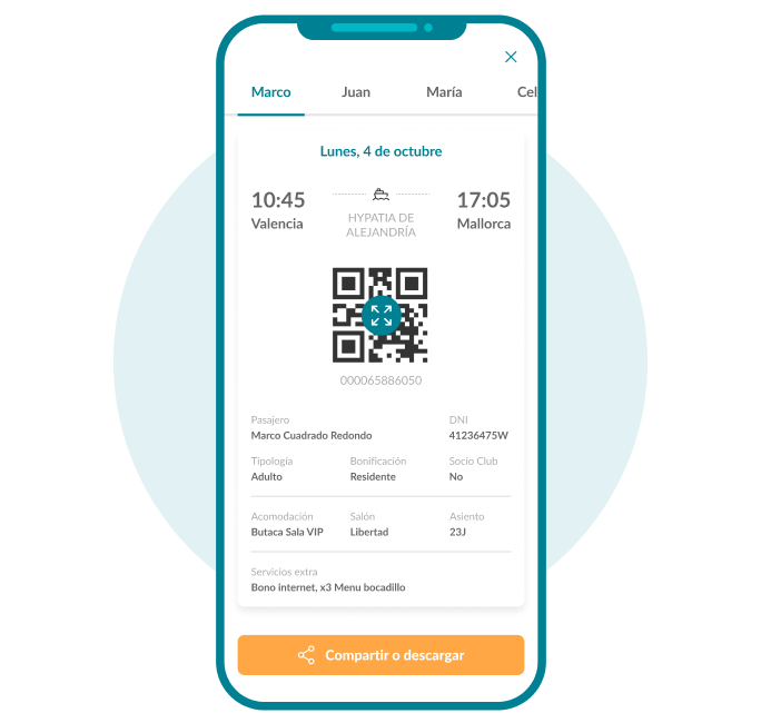 One Day Cruise Bahamas Boarding Card