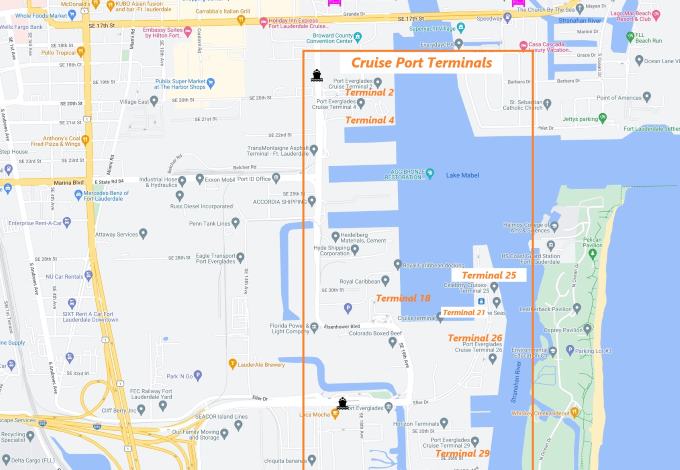 Port Everglades Google Map